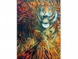 Tiger leaping (Panthera tigris) M004
