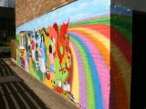 MU018 - Completed Community mural for Rhosymedre youth club