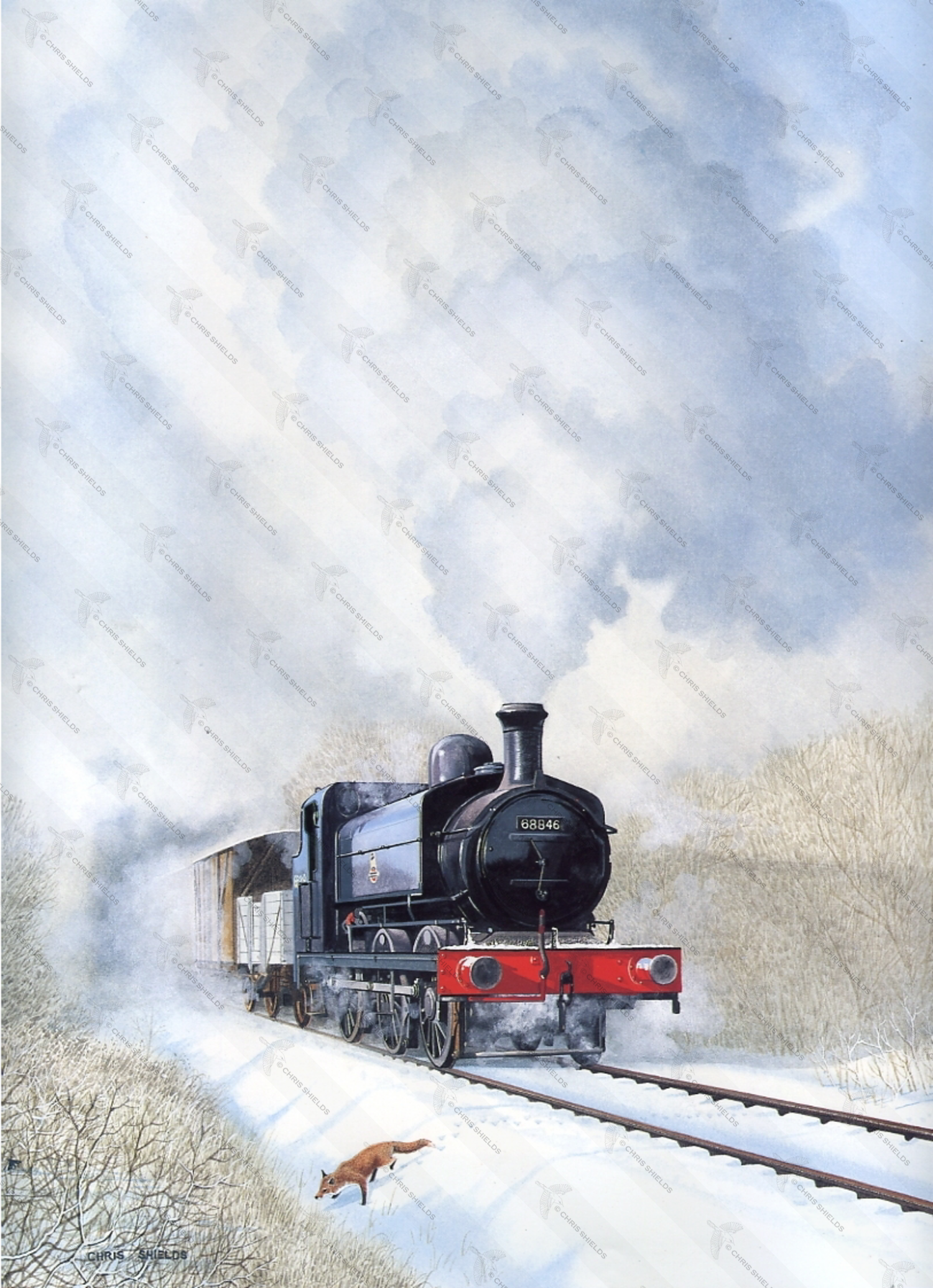 Illustration of Fox & Train #0260)