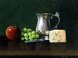 Illustration of Still Life - Cheese & Grapes (#0679)